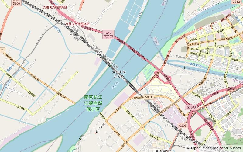 Dashengguan Yangtze River Bridge location map