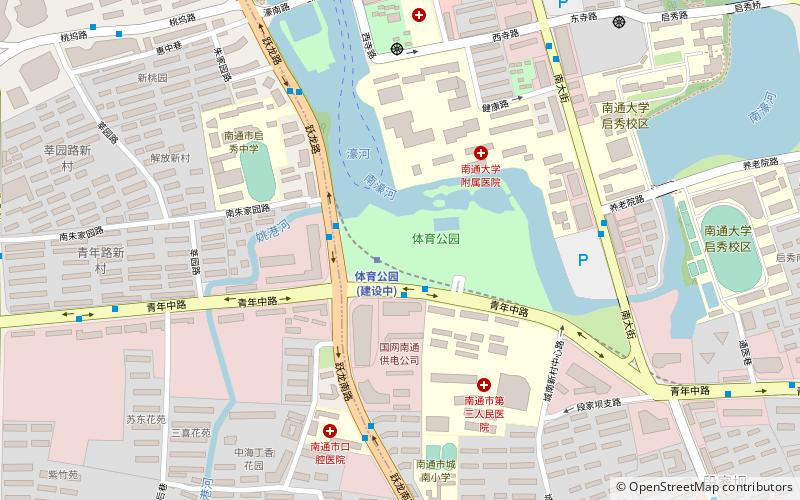 nan tong ti yu gong yuan nantong location map