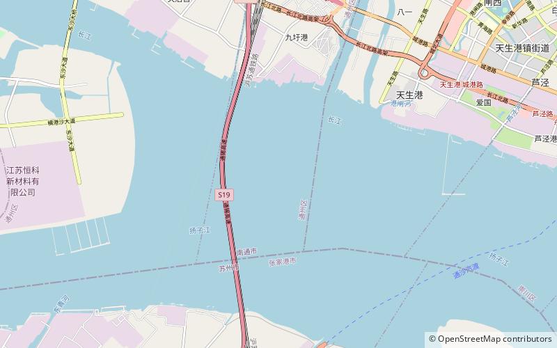 Hutong Yangtze River Bridge location map