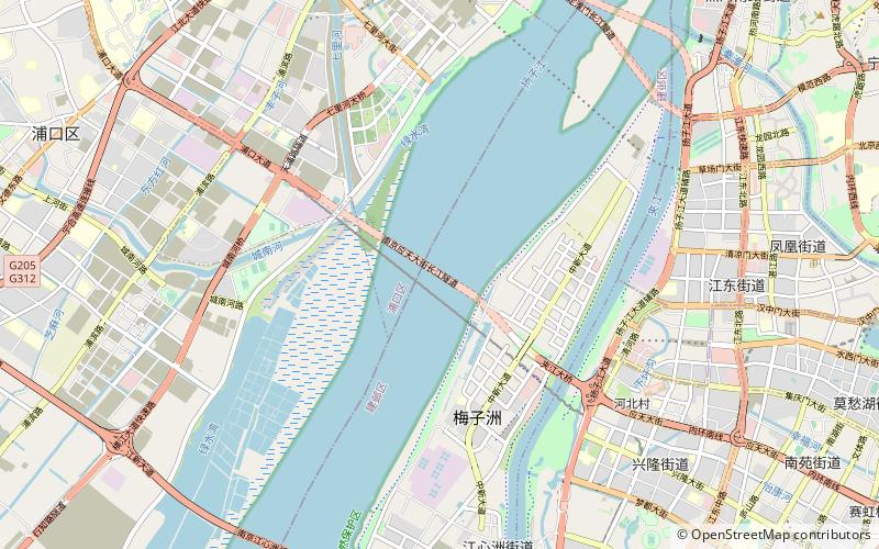 Nanjing Yingtian Avenue Yangtze River Tunnel location map