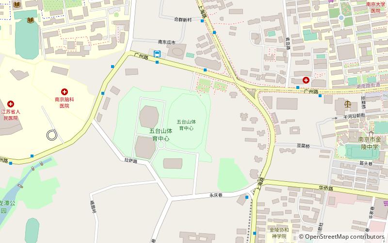 wutaishan stadium nanjing location map