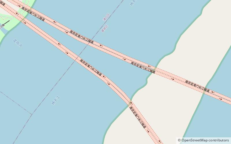 nanjing dinghuaimen yangtze river tunnel nankin location map