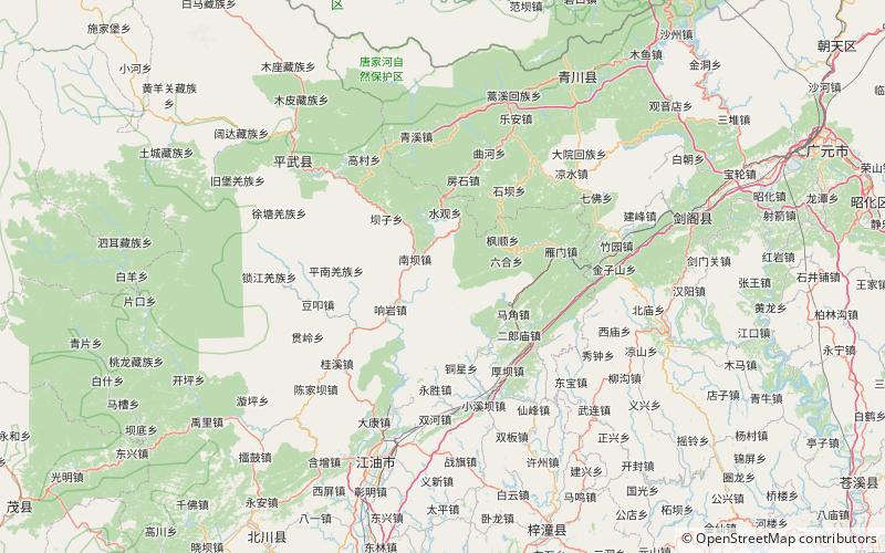 Longmen Mountains location map