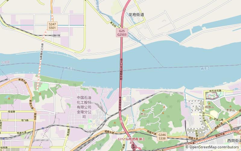 Nanjing Qixiashan Yangtze River Bridge location map