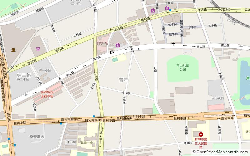 qingnian subdistrict bengbu location map