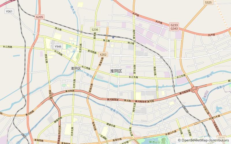 huaiyin district huaian location map