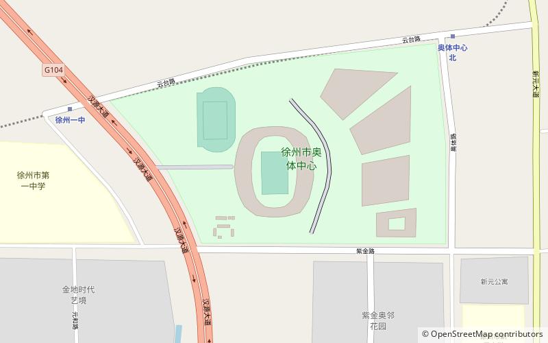 xuzhou olympic sports centre stadium location map