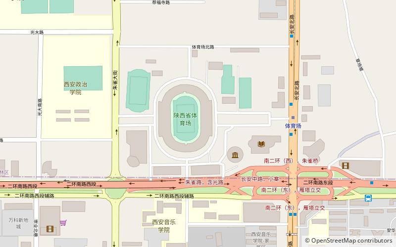 shaanxi provinz stadion xian location map