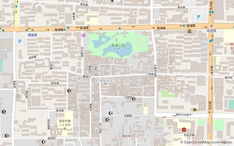 Lianhu location map