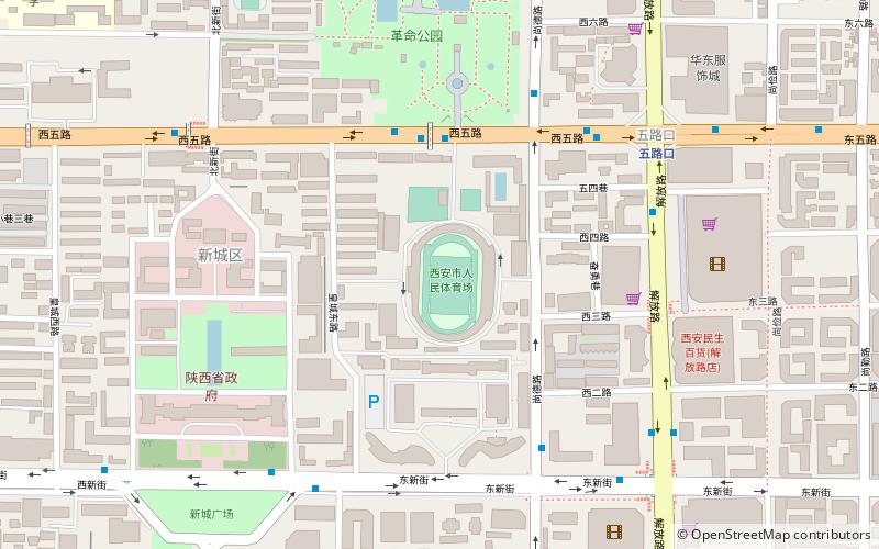 xian city peoples stadium location map