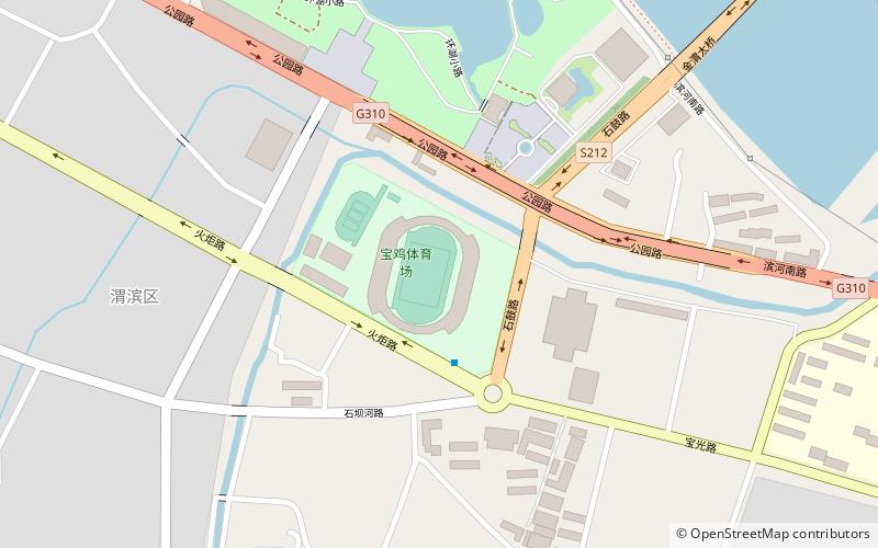 baoji city stadium location map