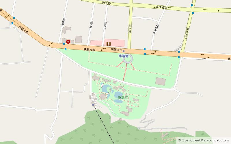 huaqing palace location map