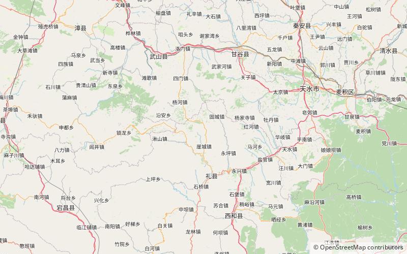 Jaskinie Maijishan location map