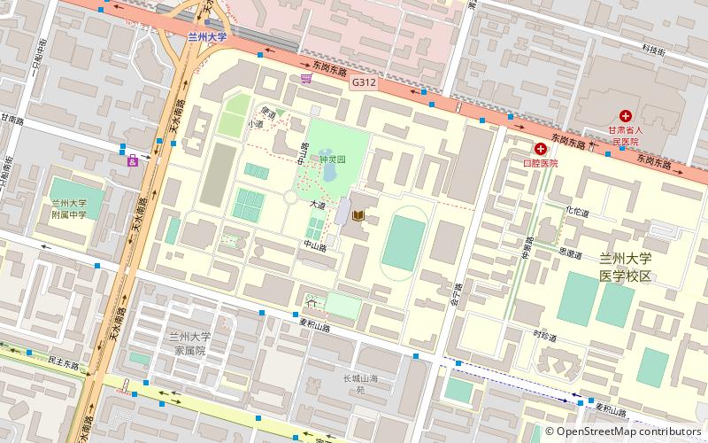 Universidad de Lanzhou location map