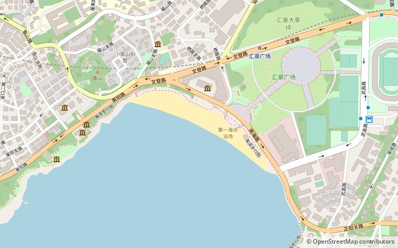 no 1 bathing beach qingdao location map