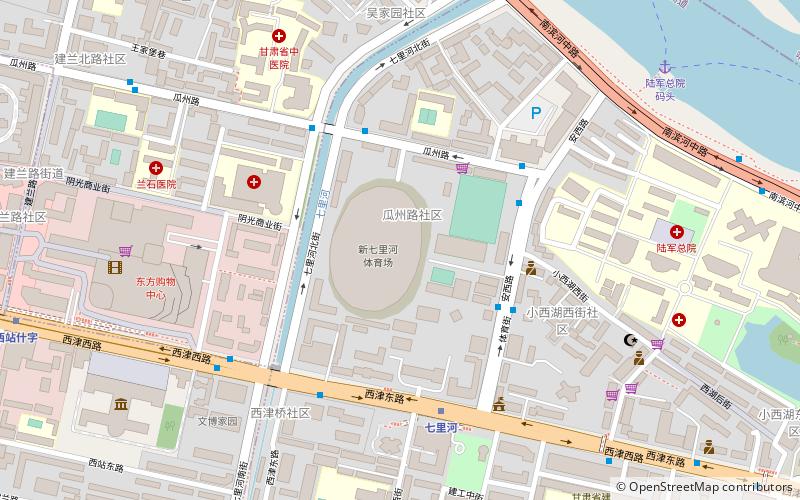 qilihe stadium lanzhou location map