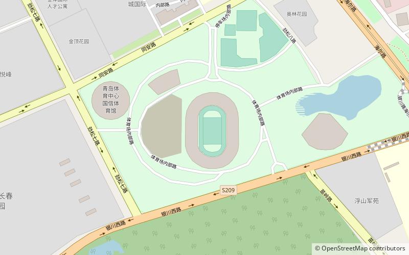Qingdao Guoxin Stadium location map