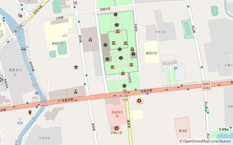 dai miao jing qu nan men taian location map