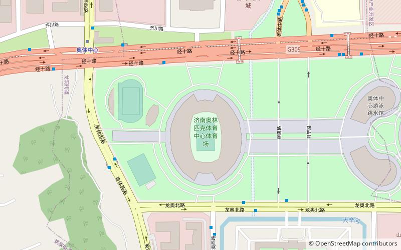 Stade olympique de Jinan location map