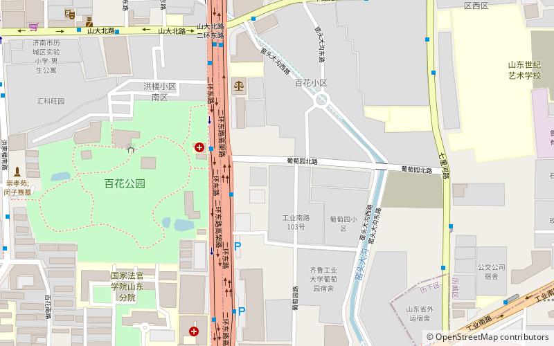Jinan Baihua Park location map