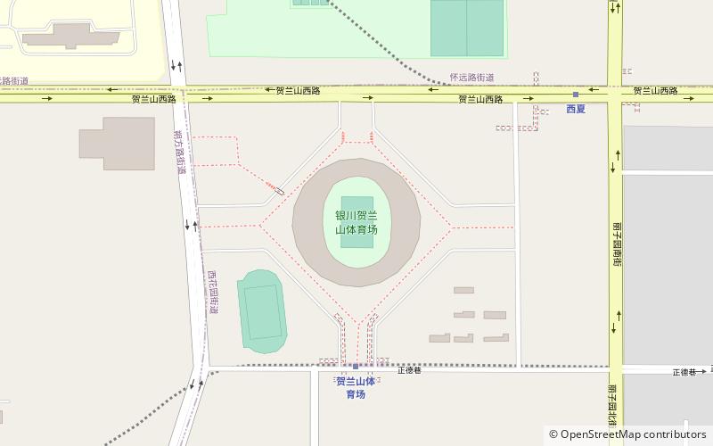 Helan Mountain Stadium location map