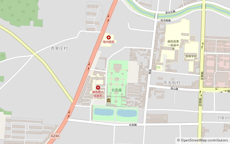 Beiyue Temple location map