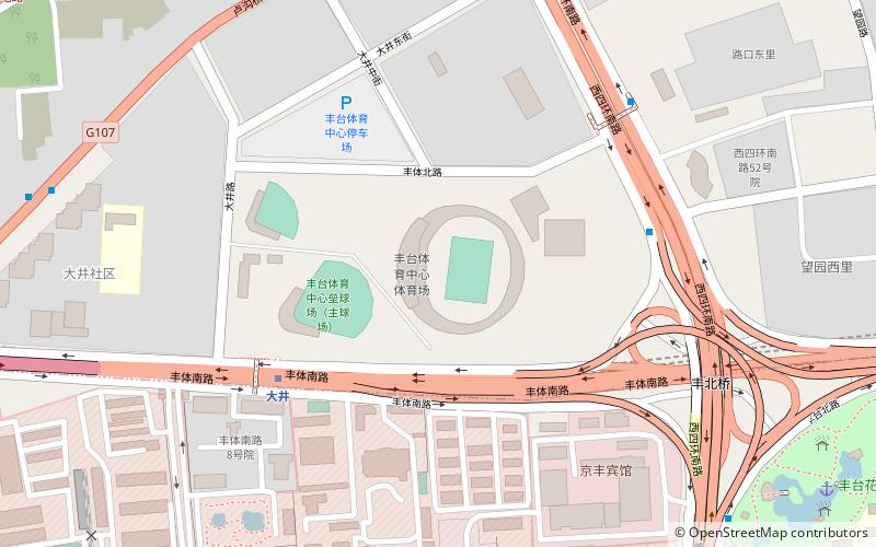 Beijing Fengtai Stadium location map
