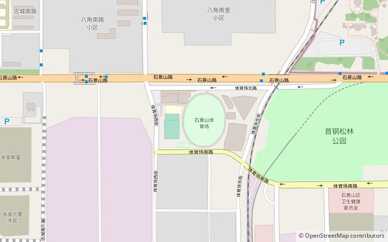 shijingshan stadium peking location map