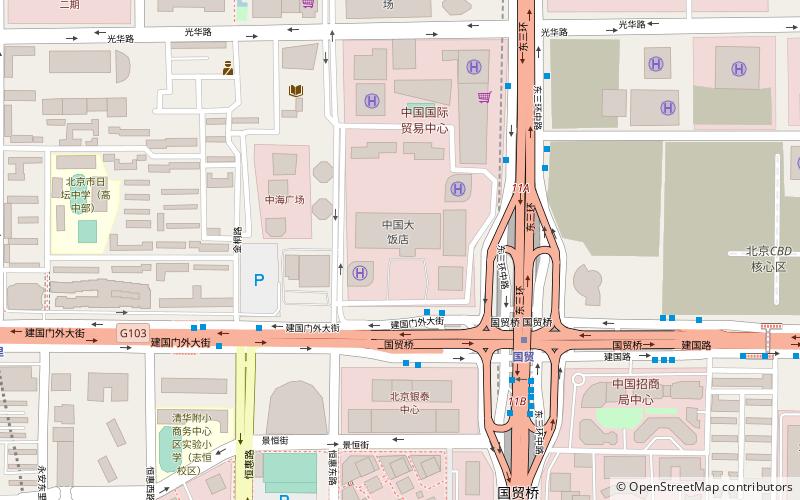 Beijing central business district location map