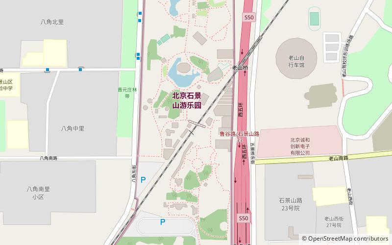 Beijing Shijingshan Amusement Park location map