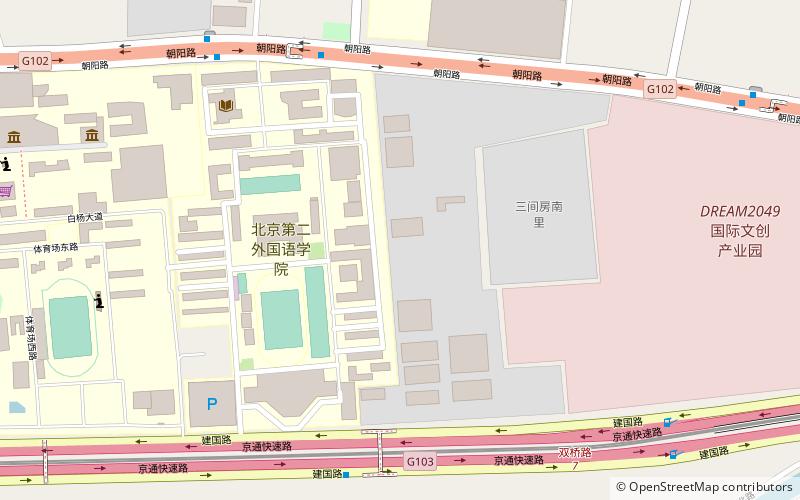 beijing international studies university pekin location map