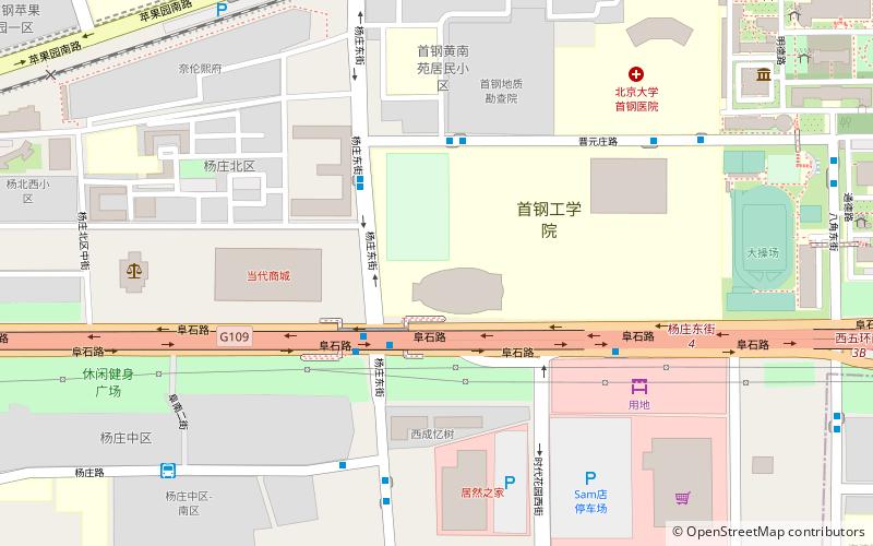 shougang gymnasium peking location map