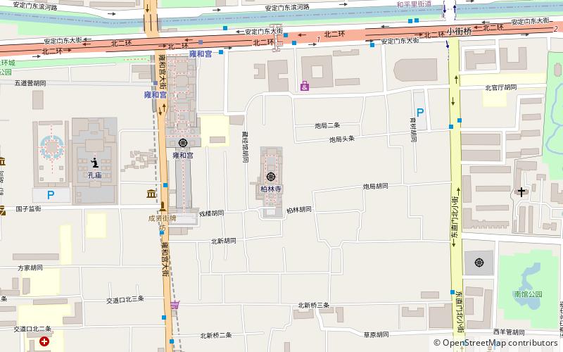 Pekinger Bailin-Tempel location map