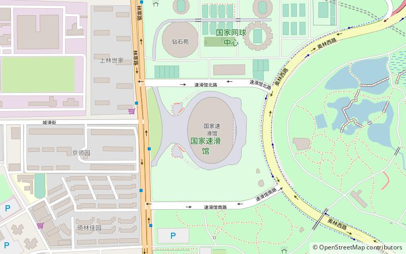 nationale eisschnelllaufhalle peking location map