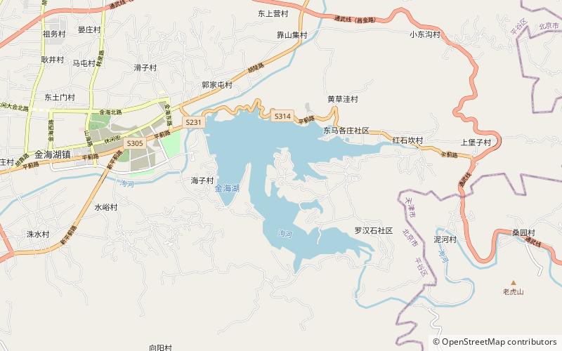 Haizi Reservoir location map