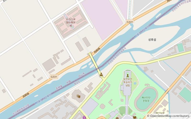 Changbai–Hyesan International Bridge location map
