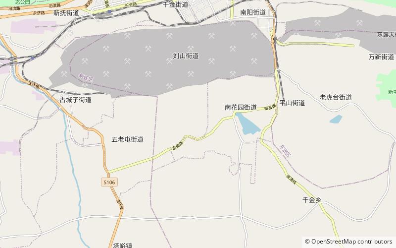 liushan subdistrict fushun location map