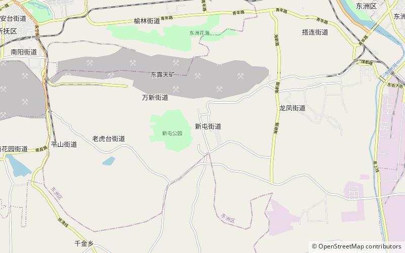 xintun subdistrict fushun location map