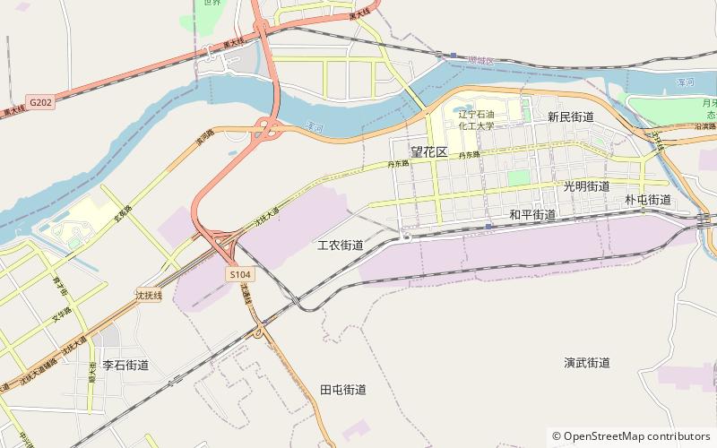 gongnong subdistrict fushun location map