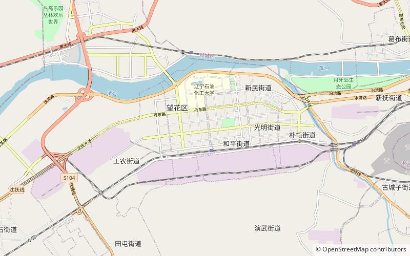 wanghua district fushun location map