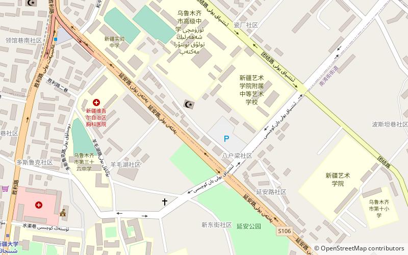 universidad de sinkiang urumqi location map