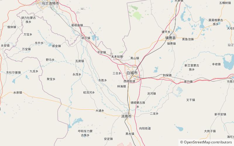 sanhe township baicheng location map