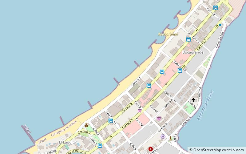 Bocagrande location map