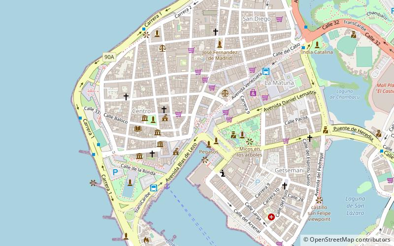 Puerta del Reloj, Cartagena location map