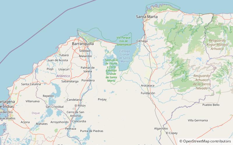 Grand marais Cienaga Grande de Santa Marta location map