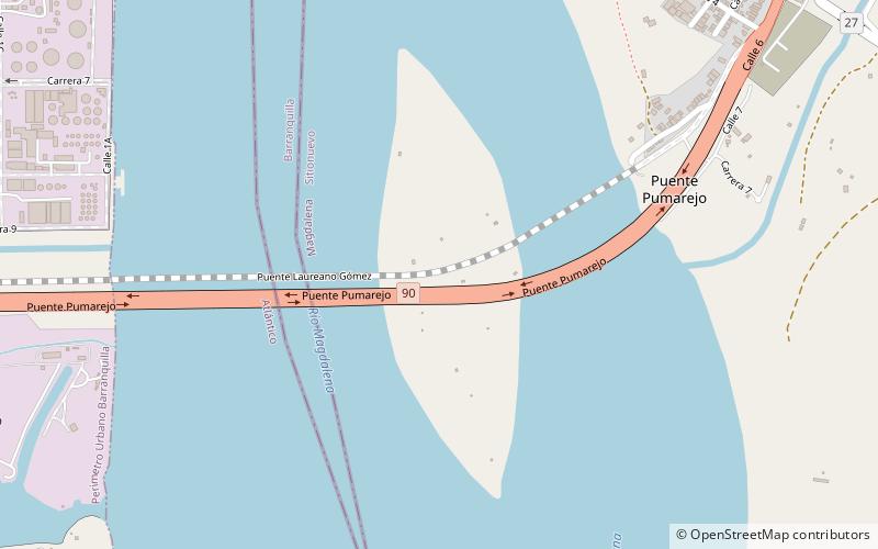 Pumarejo bridge location map
