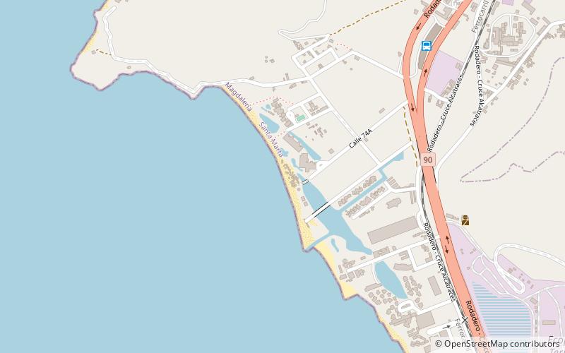 playa sierra laguna santa marta location map