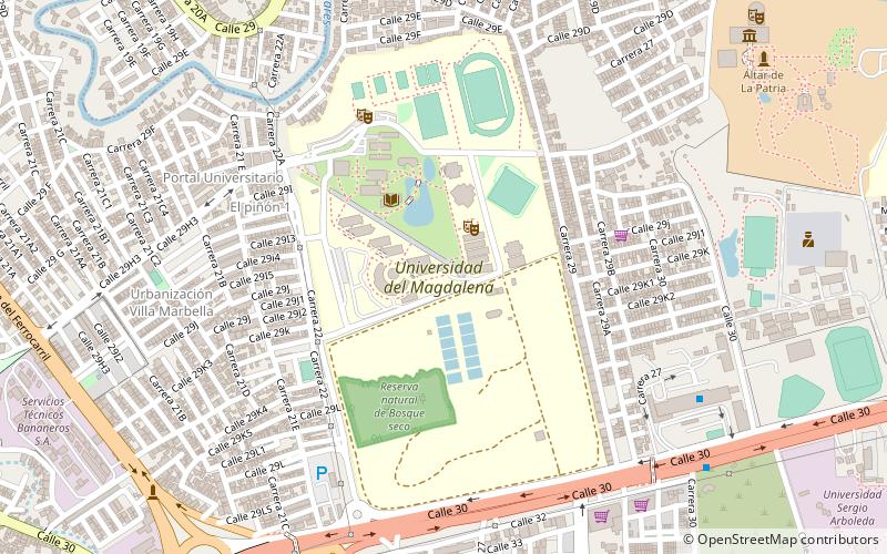 Universidad del Magdalena location map