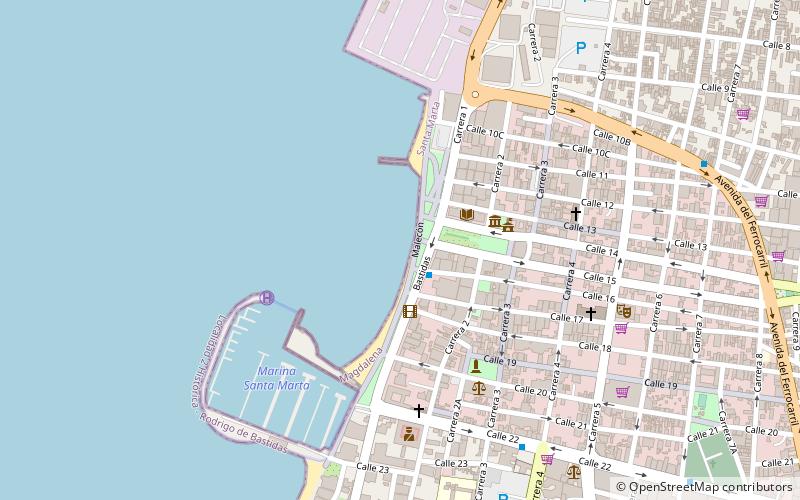 playa del centro santa marta location map