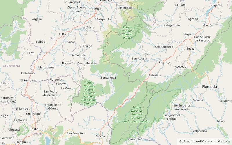 Colombian Massif location map